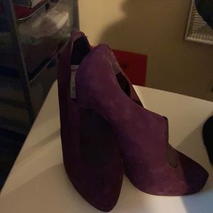 Shoes burgundy suede